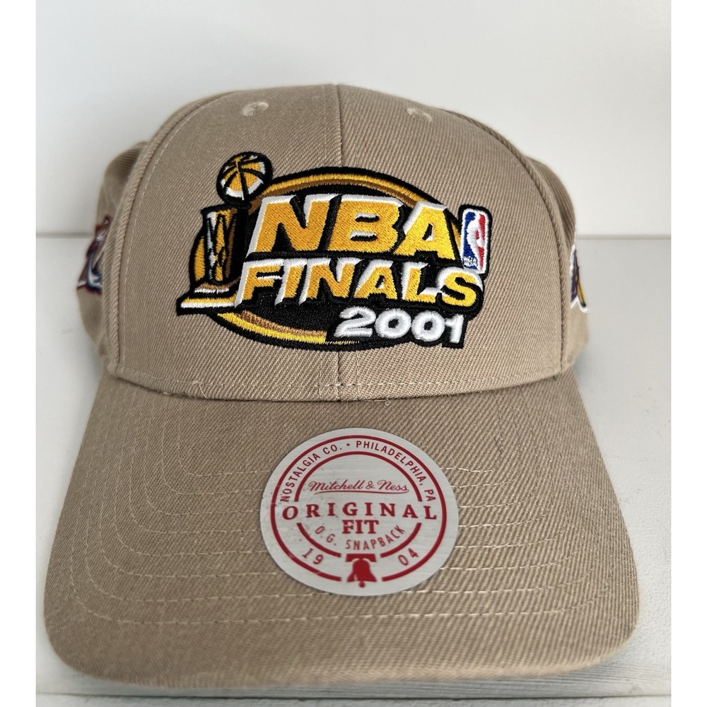 NWT NBA Finals‎ 2001 Mitchell & Ness Men's Low Pro Tan Hat